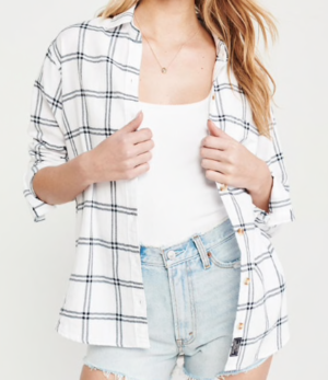 CHEMISE BOYFRIEND carreaux abercrombie
