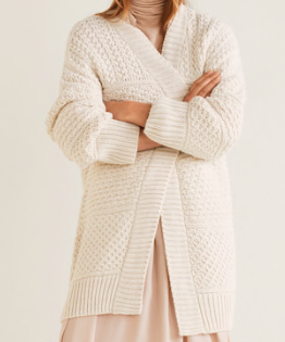 Cardigan maille ajourée mango