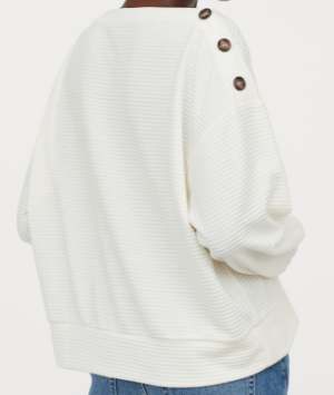 Top à boutons pull maille h&m