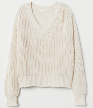 Pull GROSE MAILLE CREME H&M