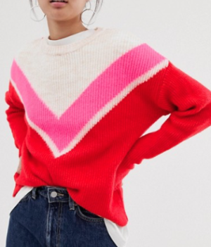 New Look – Pull à chevrons fluo