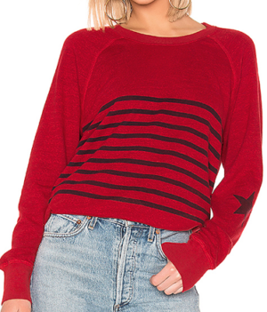 Striped Raglan Pullover SUNDRY