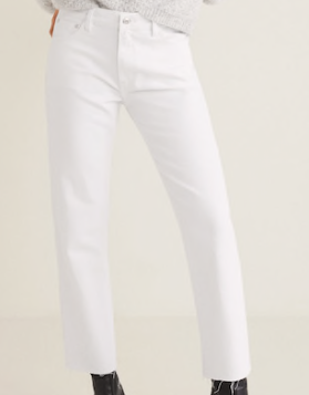 Jean straight Sayana blanc mango