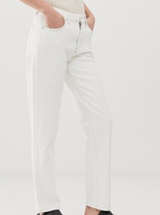 Tomorrow – Jean droit taille haute en tissu bio avec passants