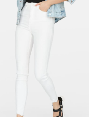 Jeans skinny taille très haute blanc stradivarius