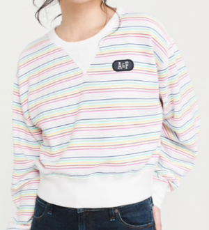 SWEAT RAS DU COU AVEC LOGO arc en ciel abercrombie and fitch
