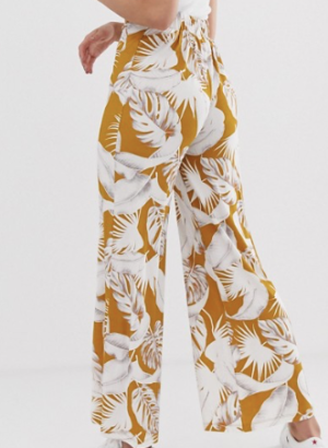 ASOS DESIGN – PANTALON LARGE À IMPRIMÉ PALMIERS