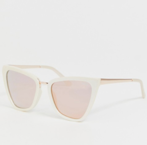 Quay Australia x J Lo – Reina – Lunettes de soleil yeux de chat – Doré