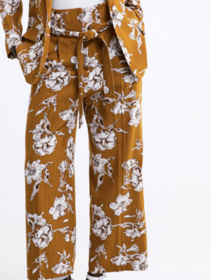 FLORAL PRINT TROUSERS zara
