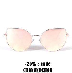 LUNETTES DE SOLEIL BINOCLE Mona Or Rose Brillant – Pk Référence : Mona#4