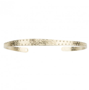 BRACELET JONC LUNE – DEMI-JONC FIN DORÉ GALBÉ MINI- lovely day bijoux