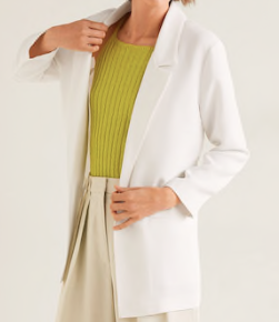 Veste déstructurée texturée BLANC MANGO