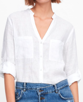 chemise en lin blanc zara