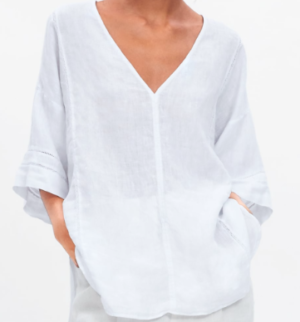 tunique lin banche zara