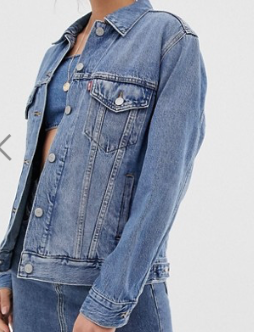 Levi’s – Ex – Veste camionneur en jean coupe boyfriend