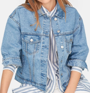 veste en jeans stradivarius bleu moyen