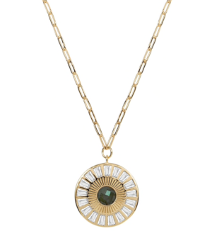 Radiant Coin Pendant – Labradorite elizabeth stone jewelry