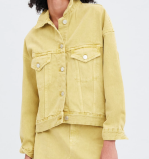 VESTE EN JEAN MONOCHROME jaune zara