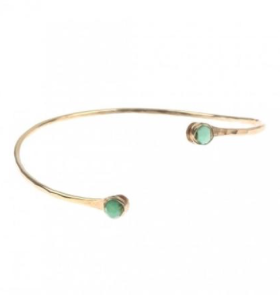 Tiny Double Stone Cuff NASHELLE JEWELRY