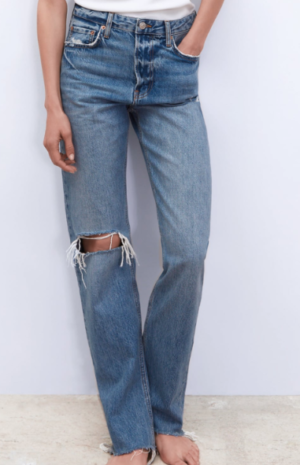 JEANS ZW PREMIUM REAL STRAIGHT SUNRISE BLUE ZARA