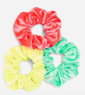 LOT DE 3 CHOUCHOUS UNIS EN VELOURS ZARA