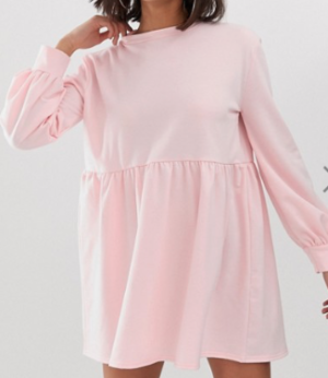 Rokoko – Robe babydoll oversize molletonnée