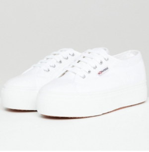 Superga – 2790 Linea – Grosses baskets plateformes – Blanc