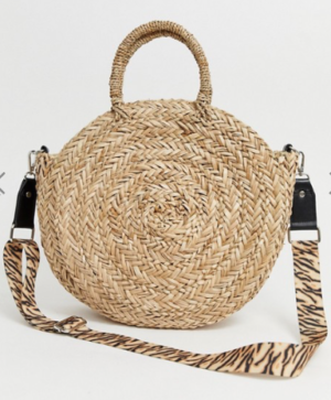 South Beach – Sac de plage rond en maille avec bandoulière