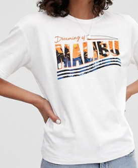 Only – ‘Malibu’ – T-shirt en jersey