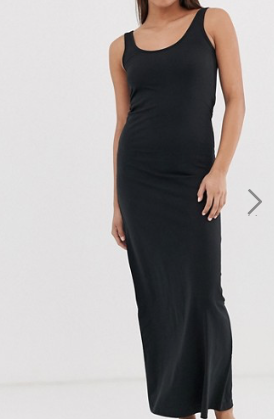 Vero Moda – Robe longue en jersey – Noir