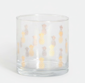 Gobelet bas motif ananas doré monoprix