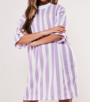 robe t-shirt lilas oversize MISSGUIDED