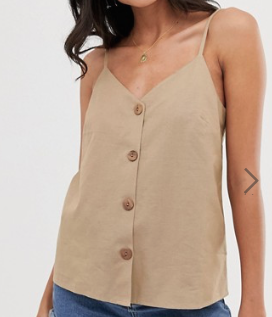 ASOS DESIGN Tall – Caraco en lin boutonné H&M