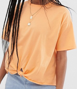 ASOS DESIGN – T-shirt oversize avec nœud