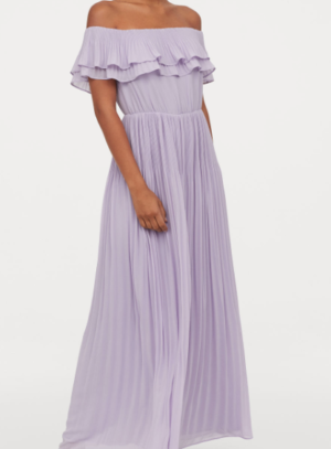 robe longue plissée vioLet H&M