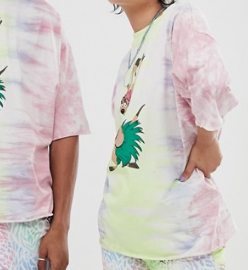 Disney The Lion King x ASOS DESIGN – T-shirt oversize à motif tie-dye et imprimé Timon