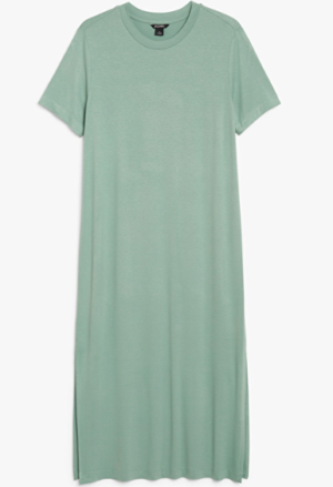 Long t-shirt dress monki green