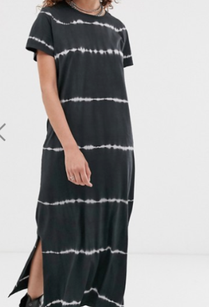 Noisy May – Robe t-shirt longue à imprimé tie-dye