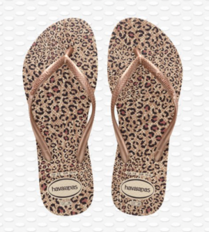 havaianas slim animals gold asos