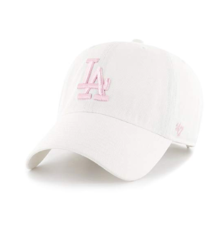 47 Brand Casquette Clean Up L.A. Dodgers Blanc-Rose