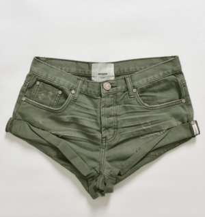 SUPER KHAKI BANDIT DENIM SHORT ONE TEASPOON