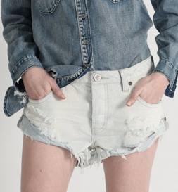 XANTHE BANDITS DENIM SHORT SKU:21367 ONE TEASPOON