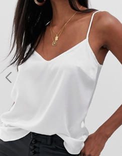 Lipsy – Caraco en satin – Ivoire