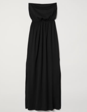robe longue noire sans manches h&m