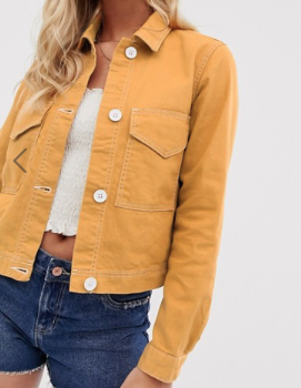 Pimkie – Veste avec poche sur le devant – Jaune