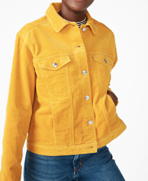 Monki cares Corduroy jacket yellow veste jaune