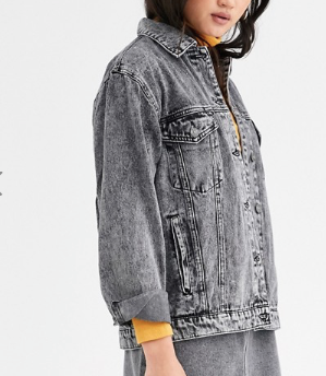 Only – Veste en jean oversize délavée à l’acide