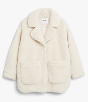 Oversized faux shearling coat