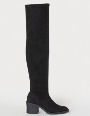 Bottes de hauteur genou noires H&M