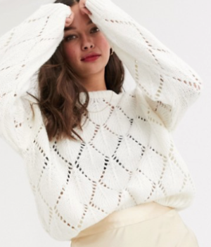 Moon River – Pull en maille ajourée asos